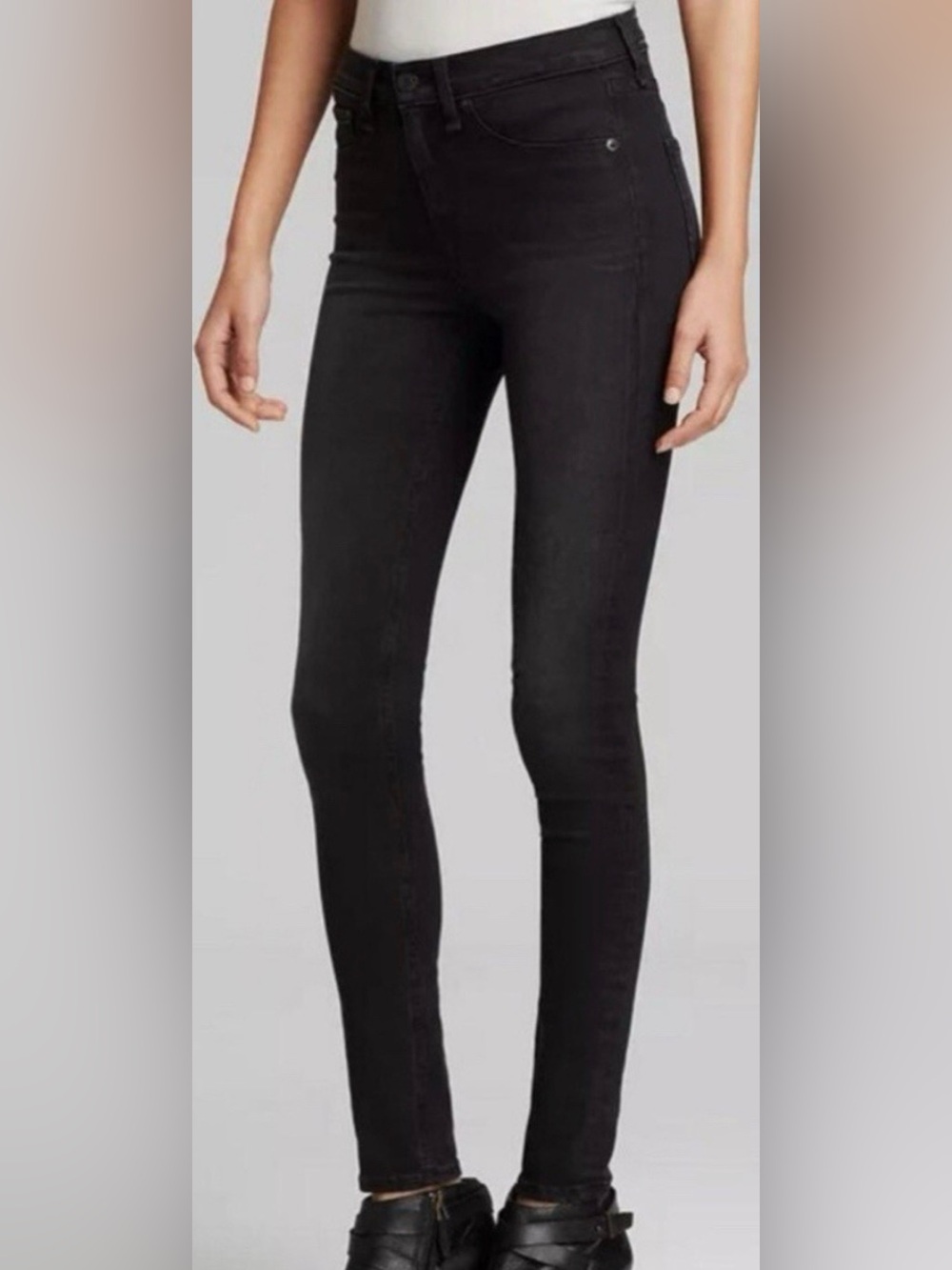 NEW rag & bone/JEAN The Legging Blackout Skinny Jeans Size 26 Stretch